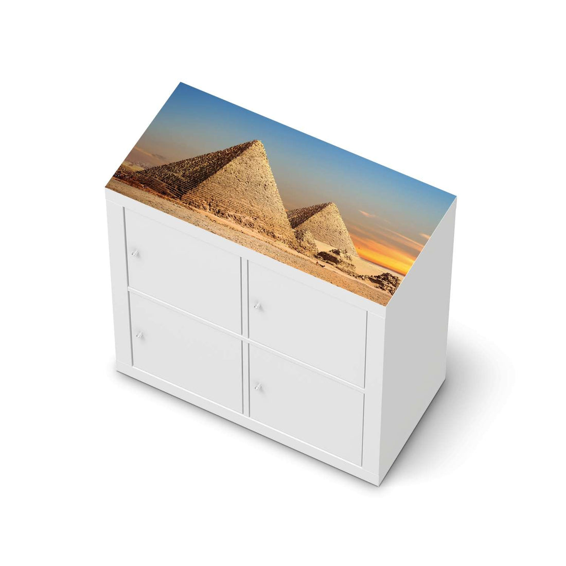 Möbelfolie Pyramids - IKEA Kallax Regal [oben]  - weiss