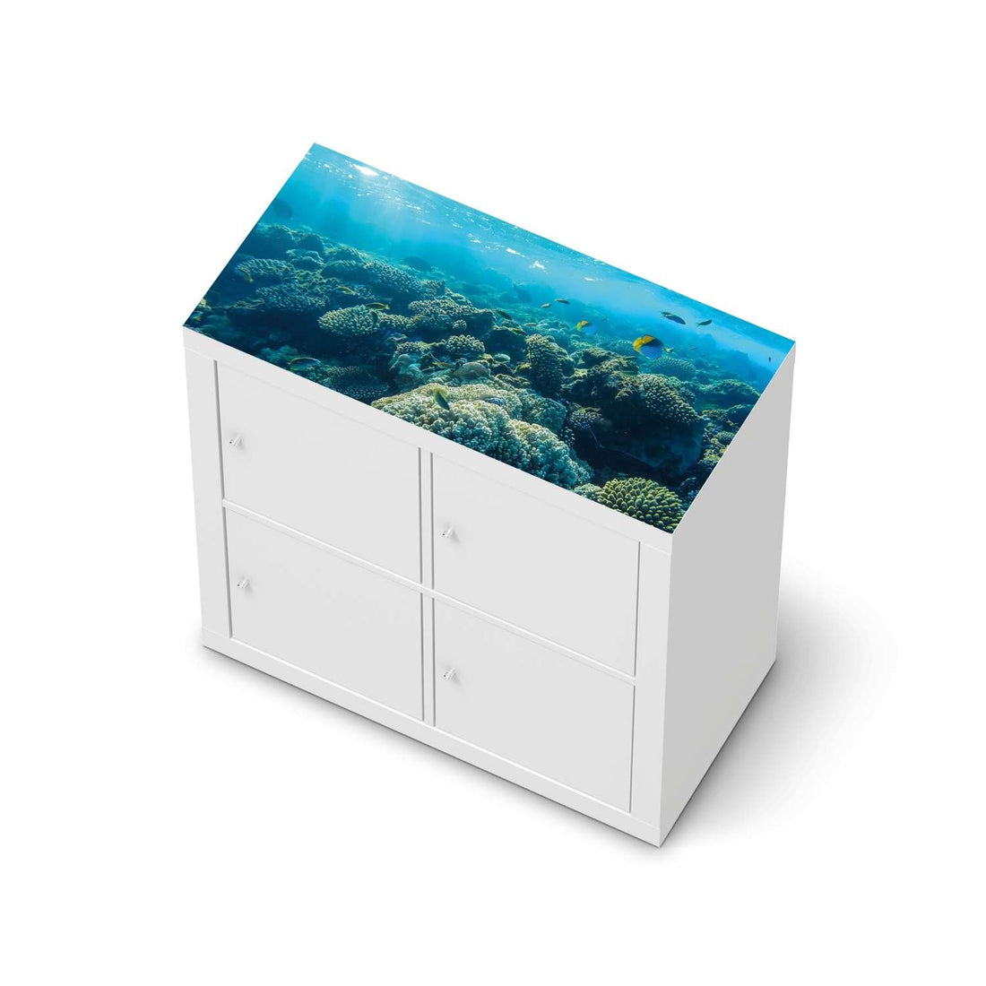 Möbelfolie Underwater World - IKEA Kallax Regal [oben]  - weiss