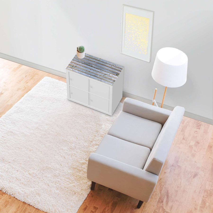 Möbelfolie Greyhound - IKEA Kallax Regal [oben] - Wohnzimmer