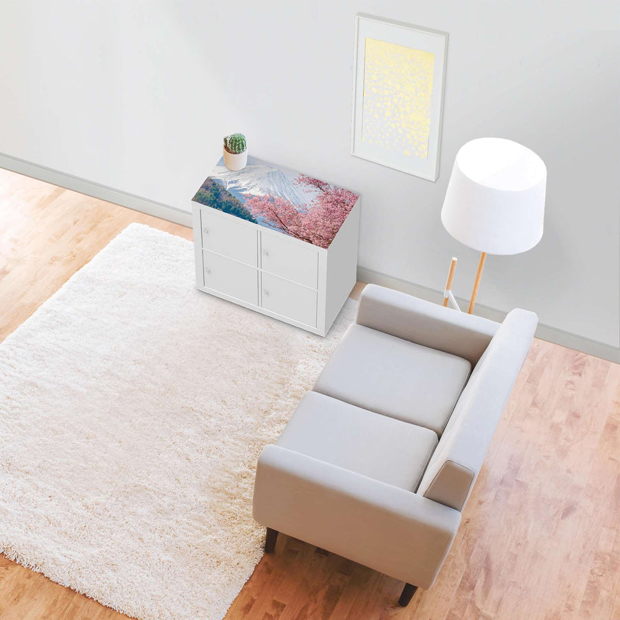 Möbelfolie Mount Fuji - IKEA Kallax Regal [oben] - Wohnzimmer