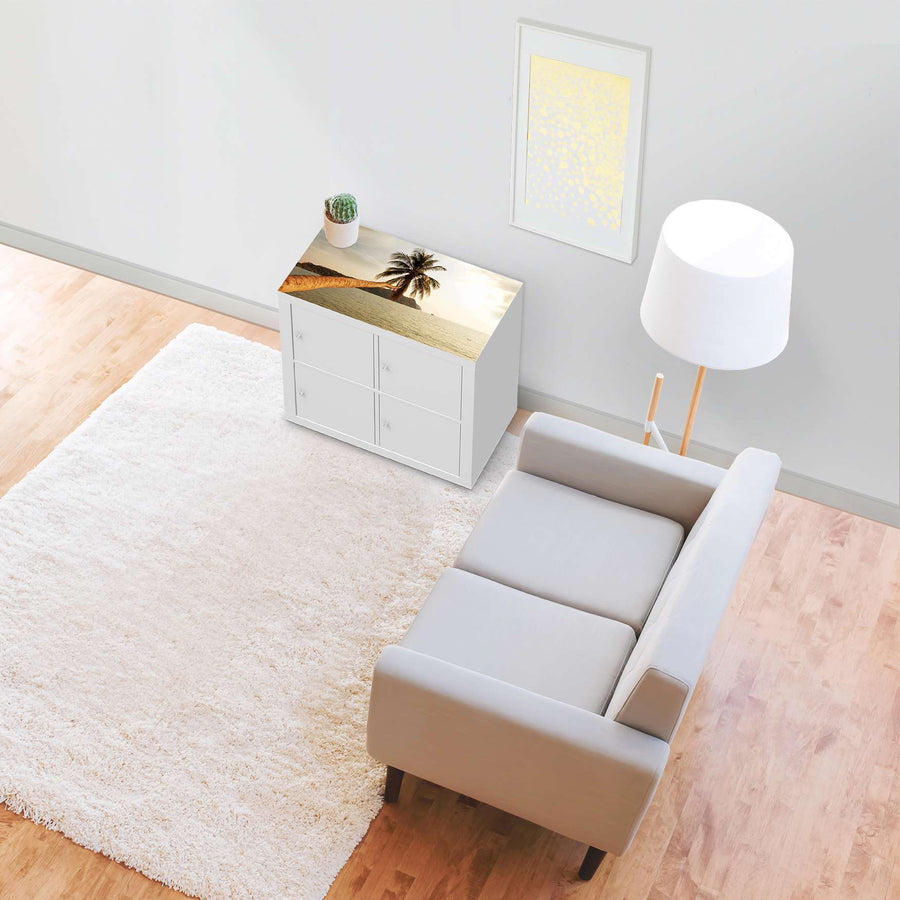 Möbelfolie Paradise - IKEA Kallax Regal [oben] - Wohnzimmer