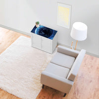 Möbelfolie Planet Blue - IKEA Kallax Regal [oben] - Wohnzimmer