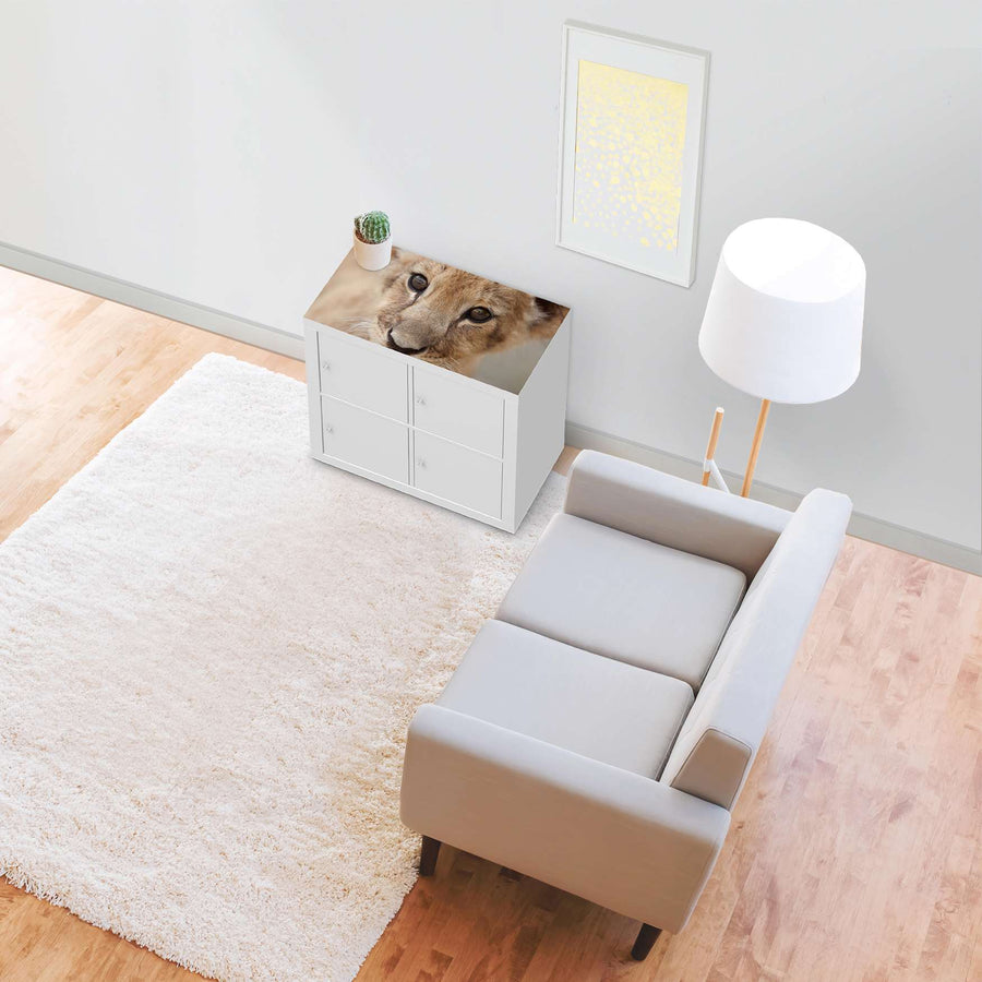 Möbelfolie Simba - IKEA Kallax Regal [oben] - Wohnzimmer