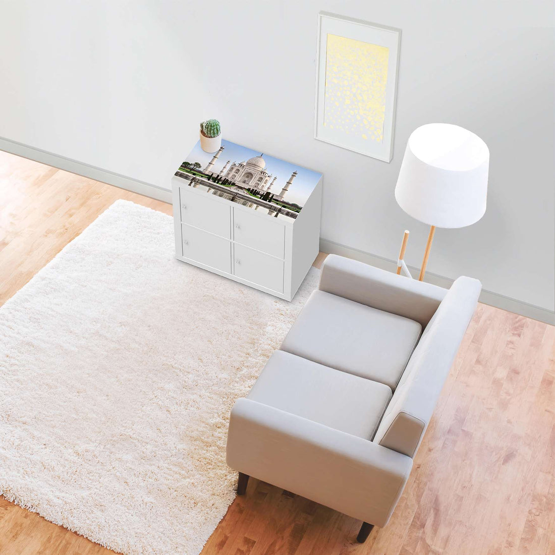 Möbelfolie Taj Mahal - IKEA Kallax Regal [oben] - Wohnzimmer