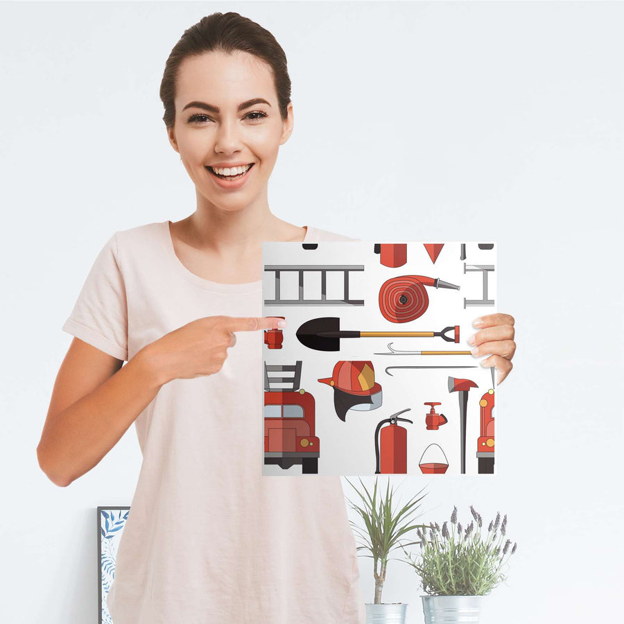 Möbelfolie Firefighter - IKEA Kallax Regal Schubladen - Folie
