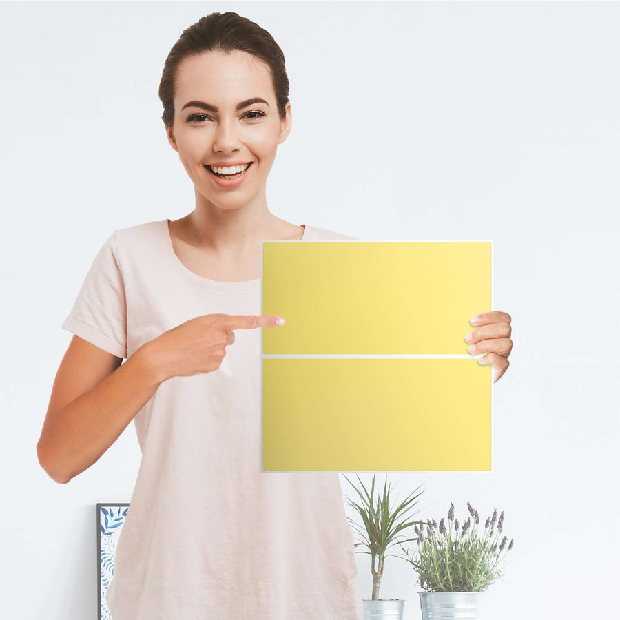 Möbelfolie Gelb Light - IKEA Kallax Regal Schubladen - Folie