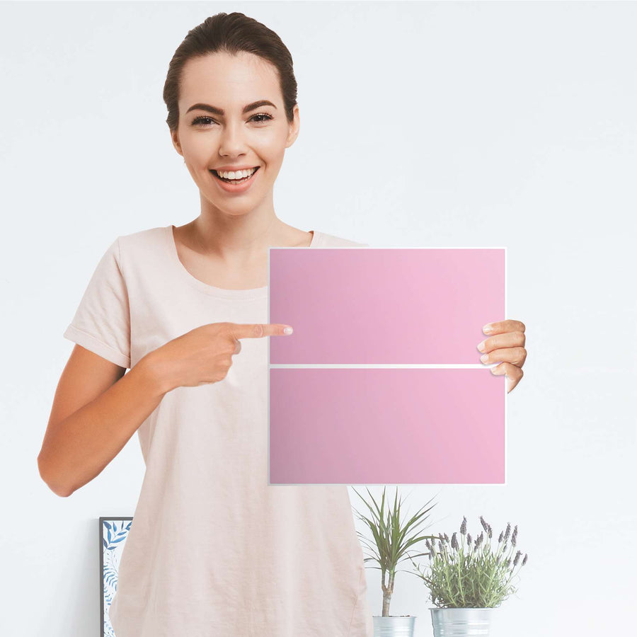 Möbelfolie Pink Light - IKEA Kallax Regal Schubladen - Folie