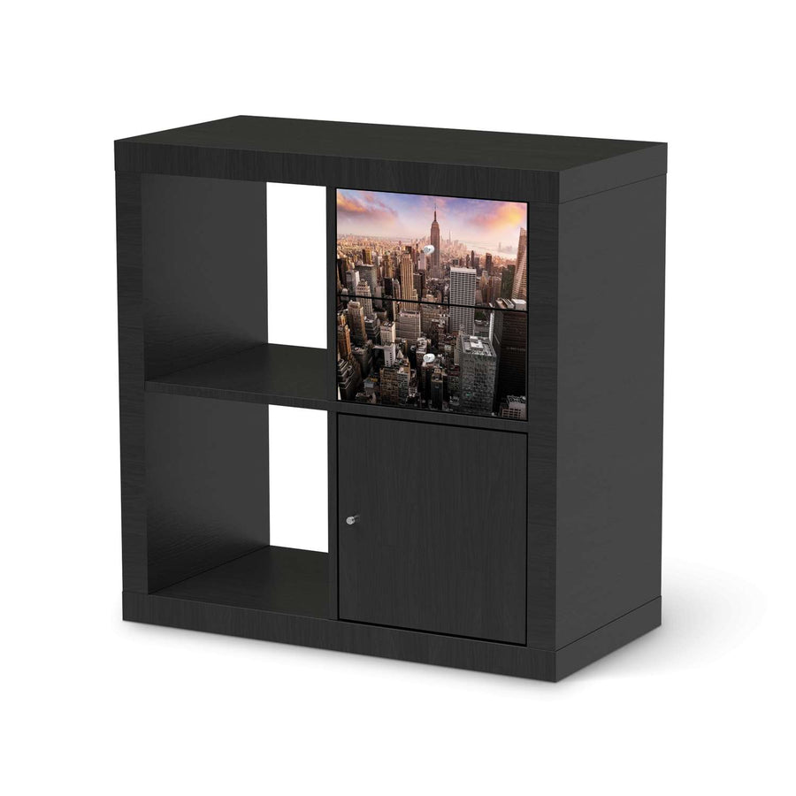 Möbelfolie Big Apple - IKEA Kallax Regal Schubladen - schwarz