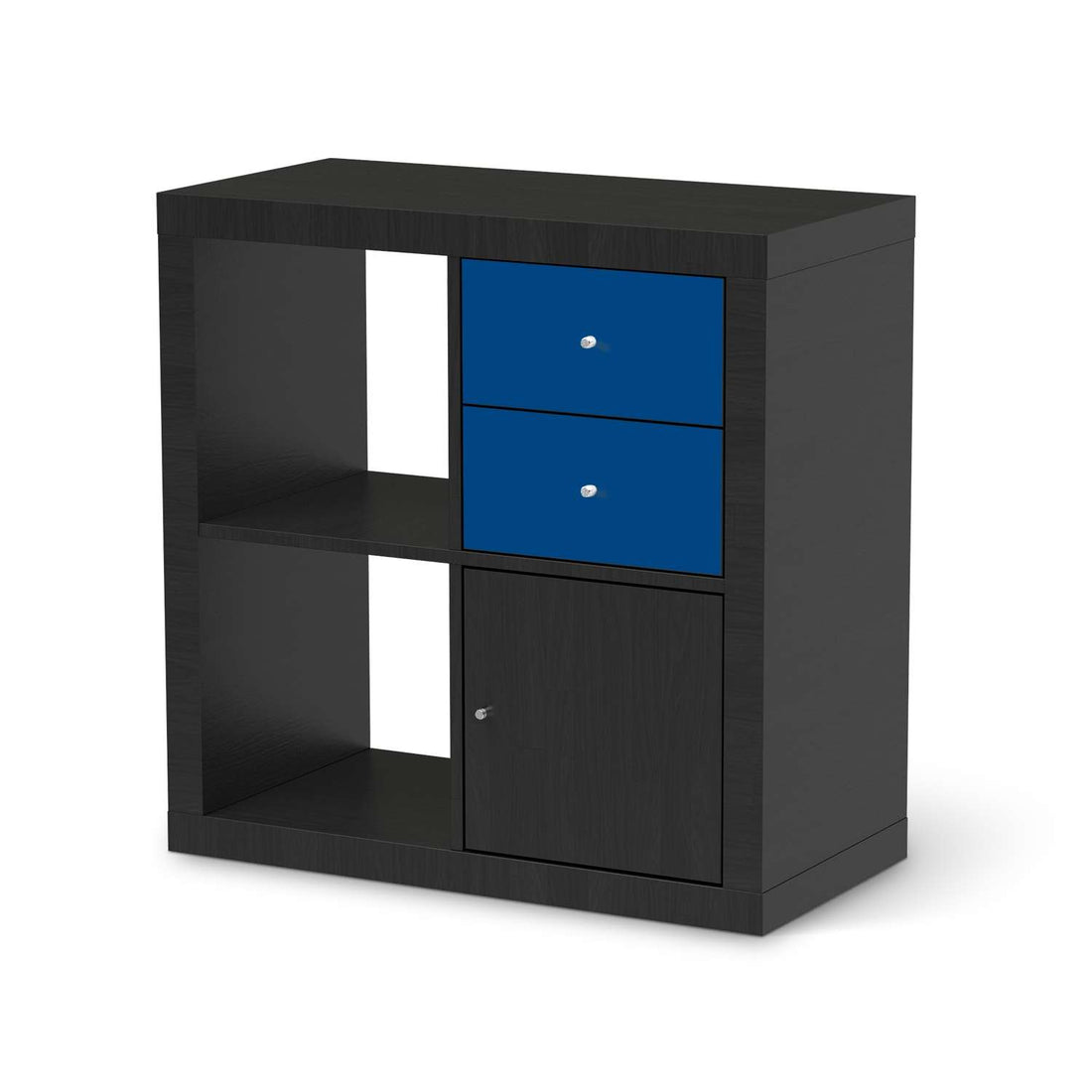 Möbelfolie Blau Dark - IKEA Kallax Regal Schubladen - schwarz