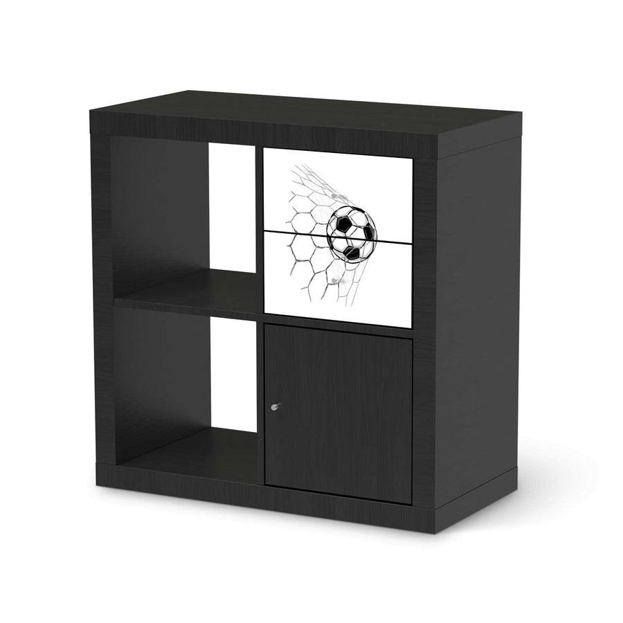 Möbelfolie Eingenetzt - IKEA Kallax Regal Schubladen - schwarz