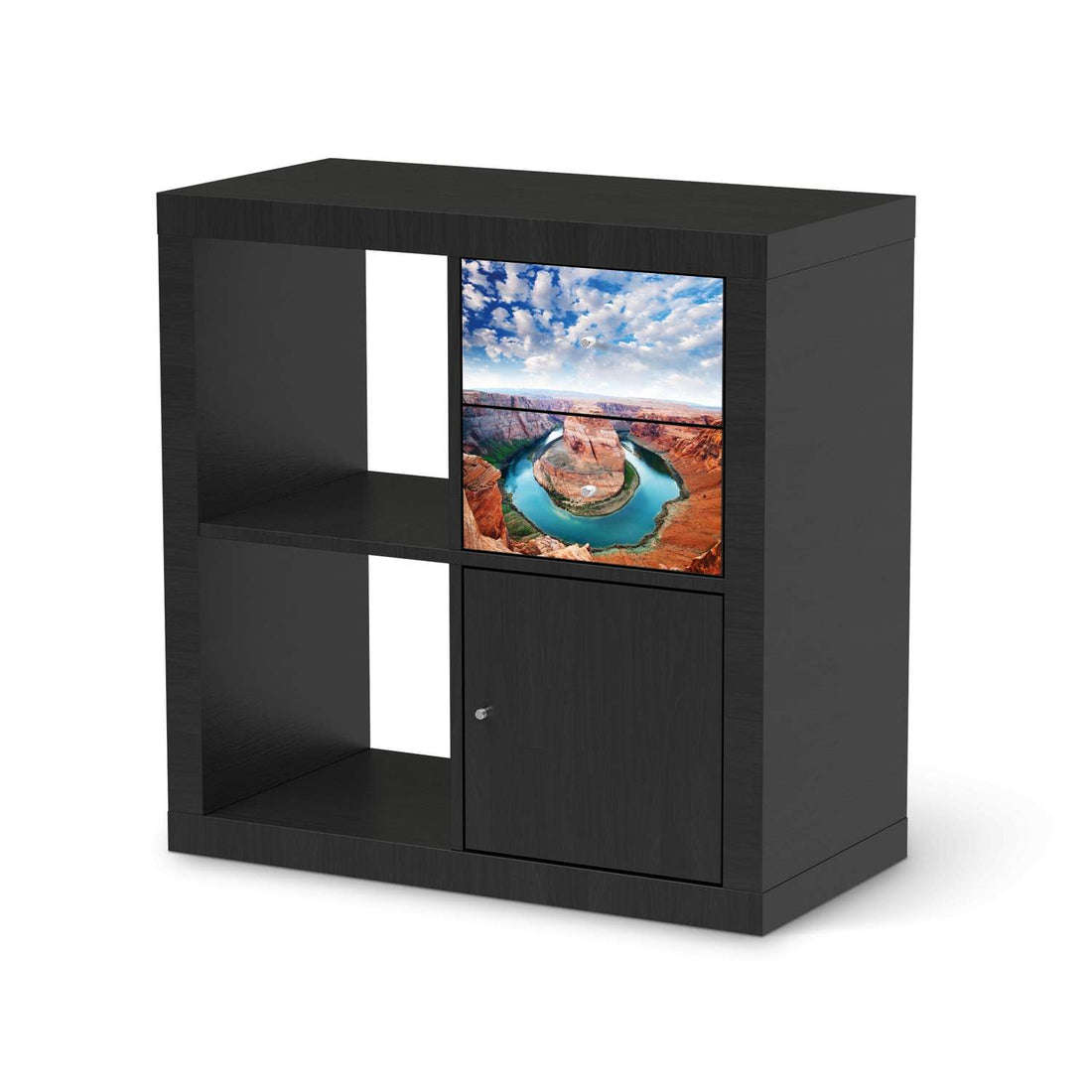 Möbelfolie Grand Canyon - IKEA Kallax Regal Schubladen - schwarz