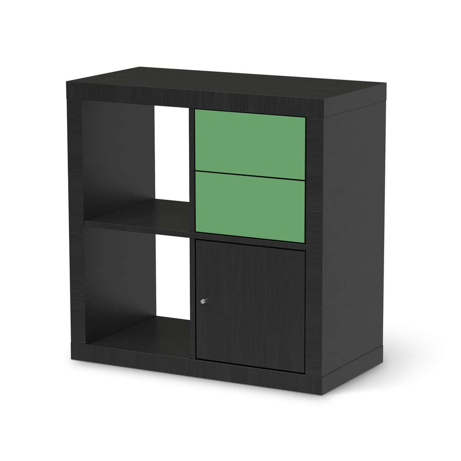 Möbelfolie Grün Light - IKEA Kallax Regal Schubladen - schwarz