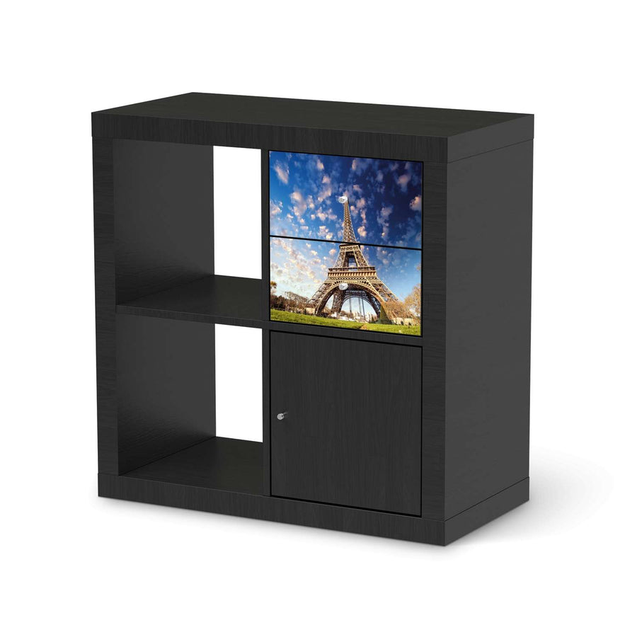 Möbelfolie La Tour Eiffel - IKEA Kallax Regal Schubladen - schwarz