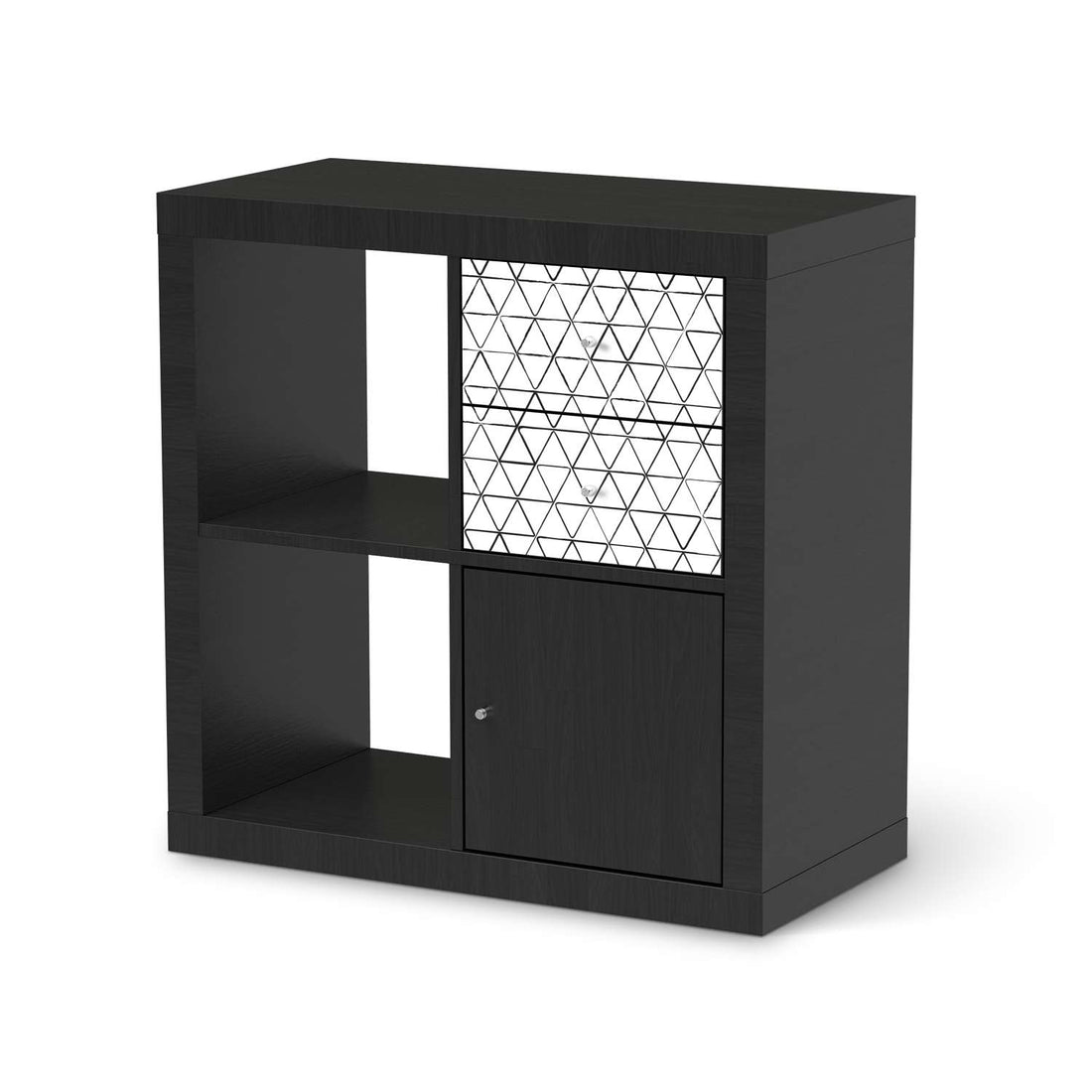 Möbelfolie Mediana - IKEA Kallax Regal Schubladen - schwarz