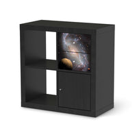 Möbelfolie Milky Way - IKEA Kallax Regal Schubladen - schwarz