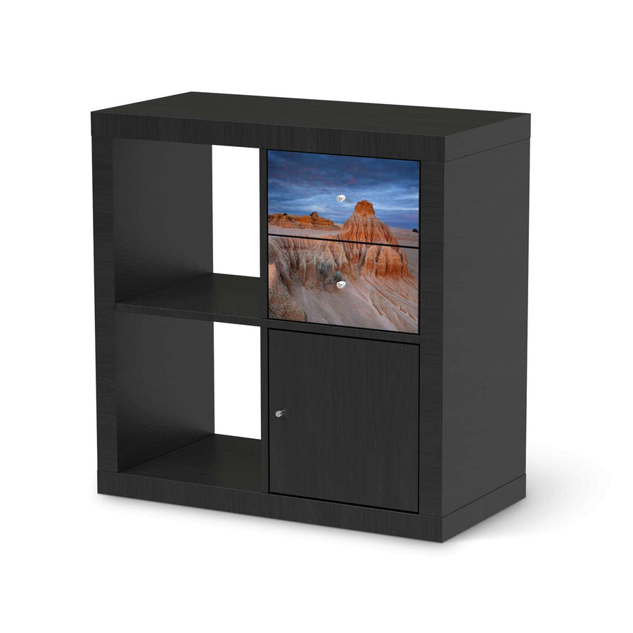 Möbelfolie Outback Australia - IKEA Kallax Regal Schubladen - schwarz