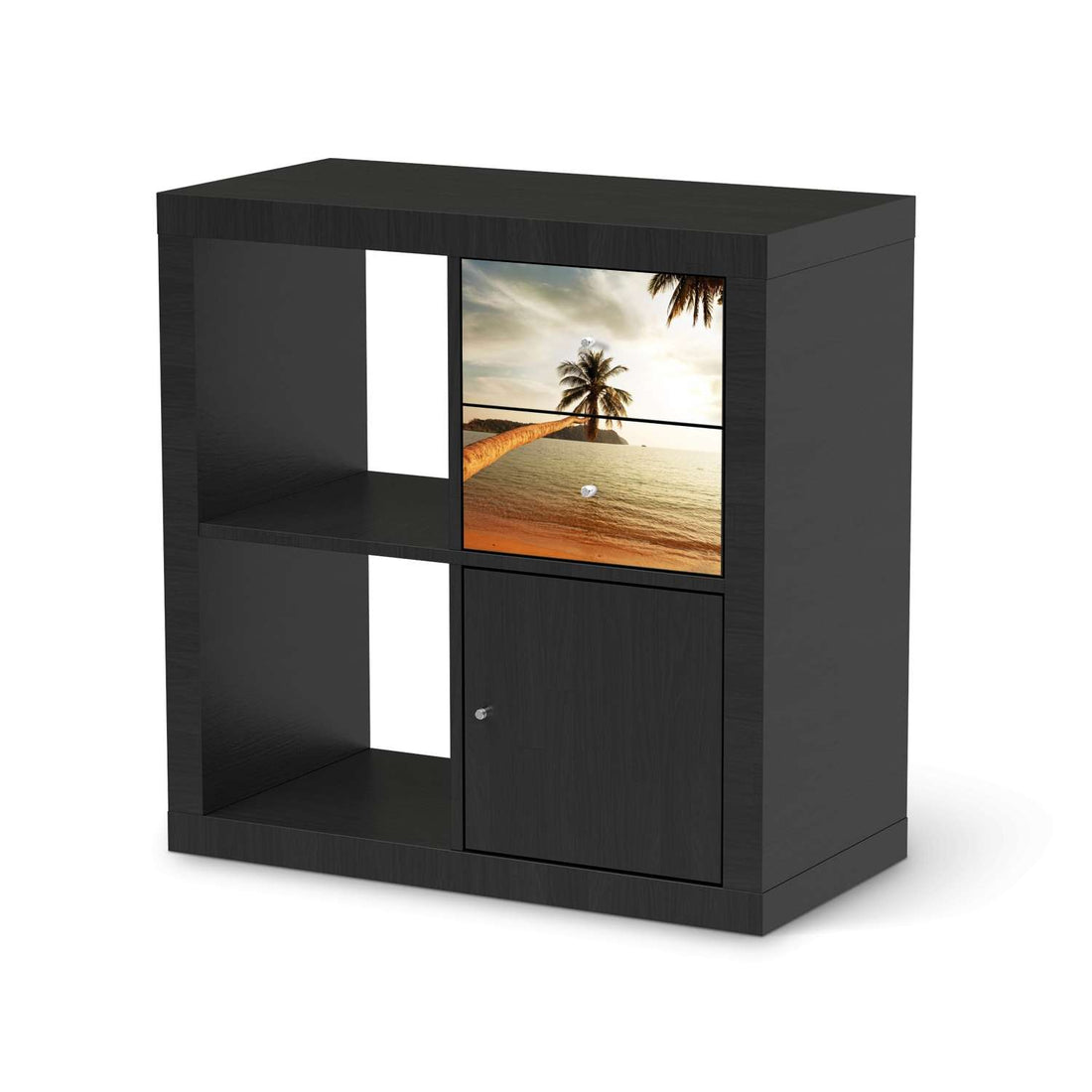 Möbelfolie Paradise - IKEA Kallax Regal Schubladen - schwarz