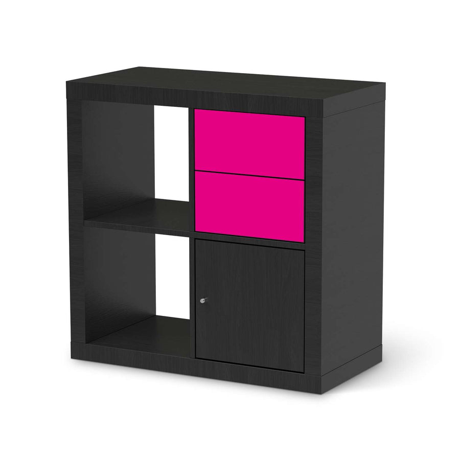 Möbelfolie Pink Dark - IKEA Kallax Regal Schubladen - schwarz