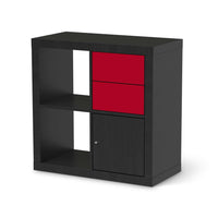 Möbelfolie Rot Dark - IKEA Kallax Regal Schubladen - schwarz
