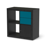 Möbelfolie Türkisgrün Dark - IKEA Kallax Regal Schubladen - schwarz