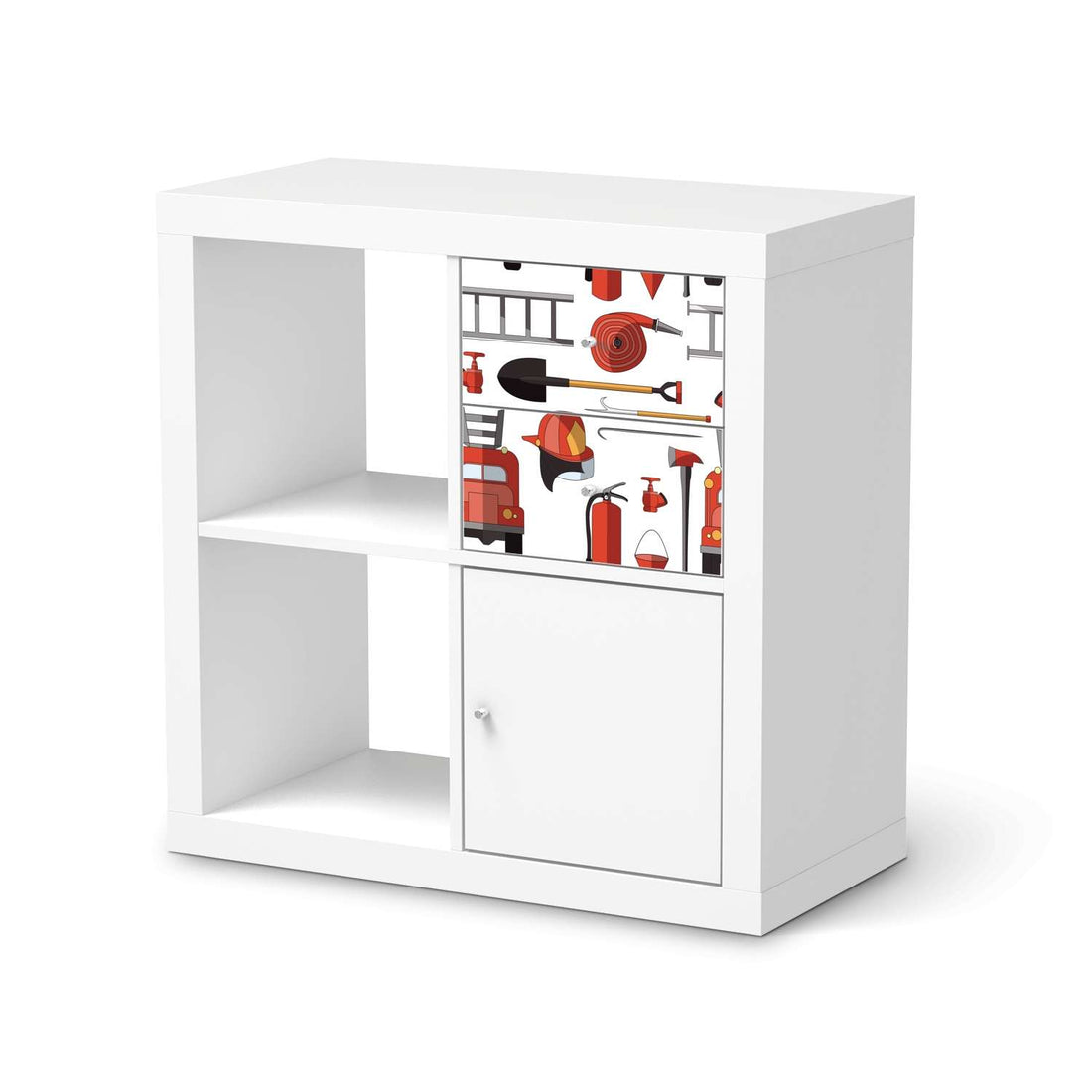Möbelfolie Firefighter - IKEA Kallax Regal Schubladen  - weiss