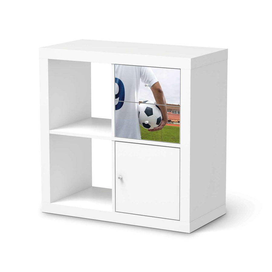 Möbelfolie Footballmania - IKEA Kallax Regal Schubladen  - weiss
