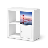 Möbelfolie Golden Gate - IKEA Kallax Regal Schubladen  - weiss