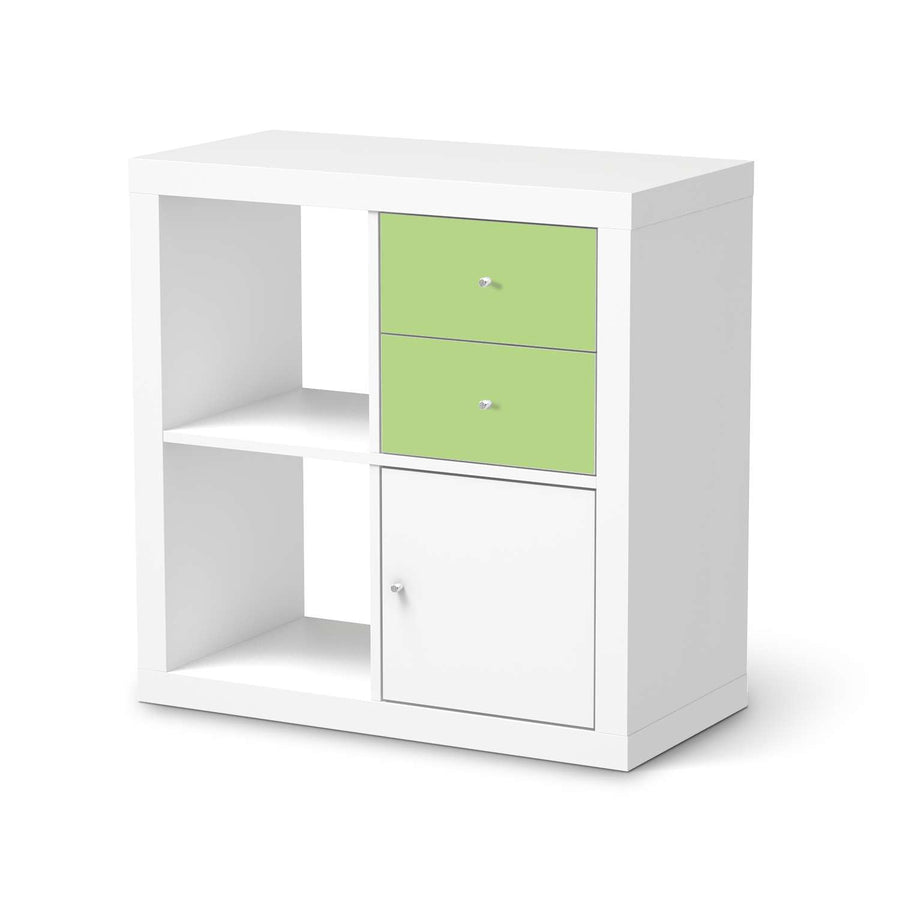 Möbelfolie Hellgrün Light - IKEA Kallax Regal Schubladen  - weiss