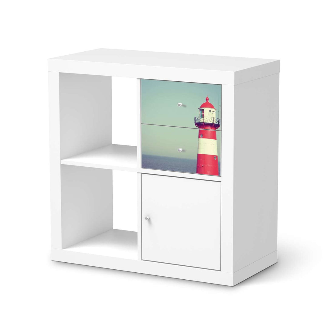 Möbelfolie Leuchtturm - IKEA Kallax Regal Schubladen  - weiss