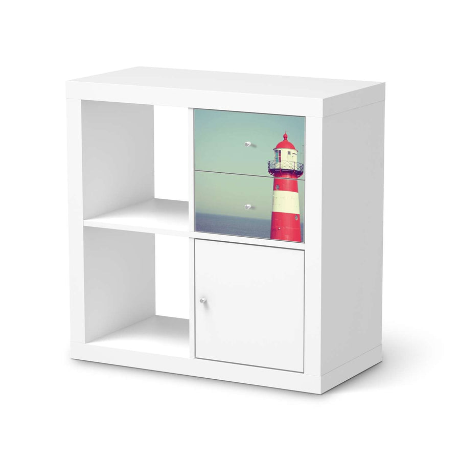 Möbelfolie Leuchtturm - IKEA Kallax Regal Schubladen  - weiss