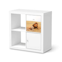 Möbelfolie Lion King - IKEA Kallax Regal Schubladen  - weiss
