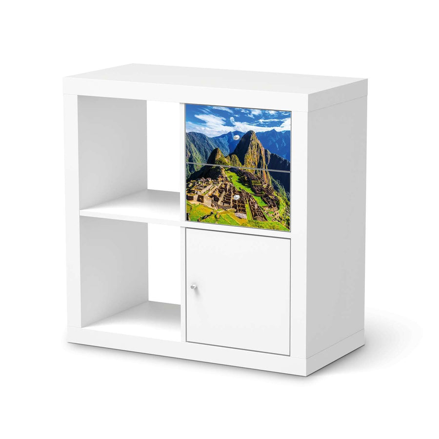 Möbelfolie Machu Picchu - IKEA Kallax Regal Schubladen  - weiss