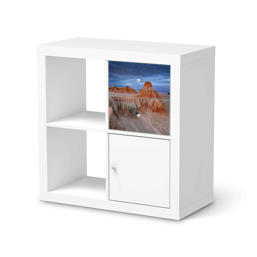 Möbelfolie Outback Australia - IKEA Kallax Regal Schubladen  - weiss