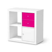 Möbelfolie Pink Dark - IKEA Kallax Regal Schubladen  - weiss