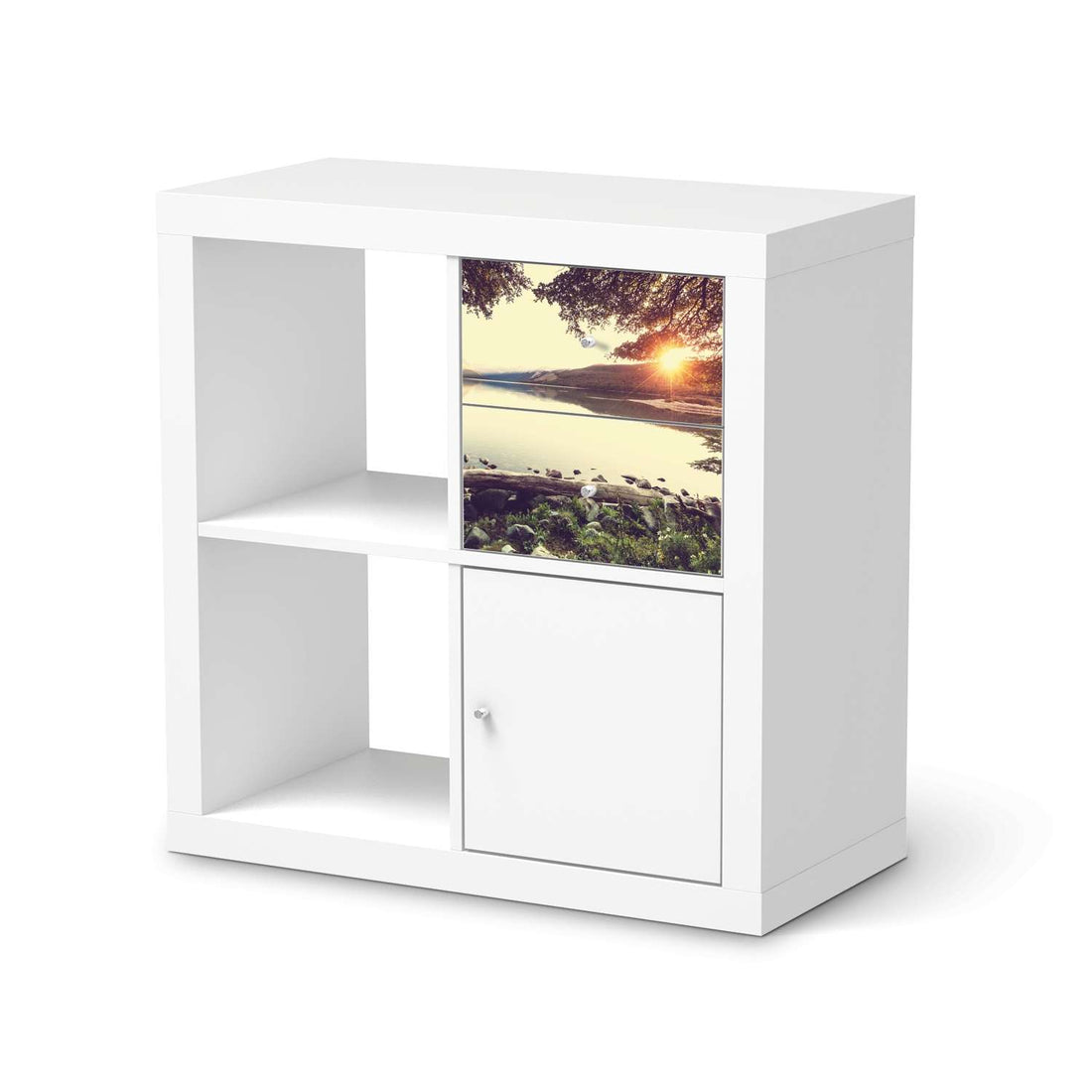 Möbelfolie Seaside Dreams - IKEA Kallax Regal Schubladen  - weiss
