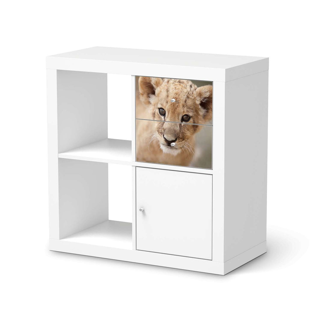 Möbelfolie Simba - IKEA Kallax Regal Schubladen  - weiss