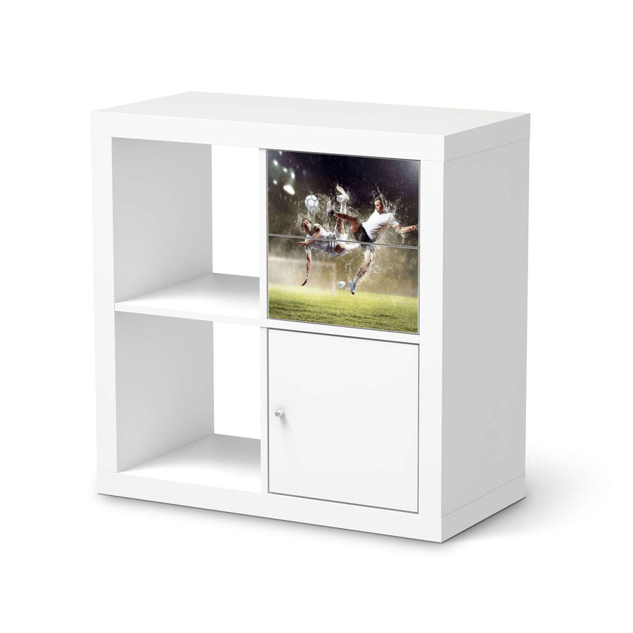 Möbelfolie Soccer - IKEA Kallax Regal Schubladen  - weiss