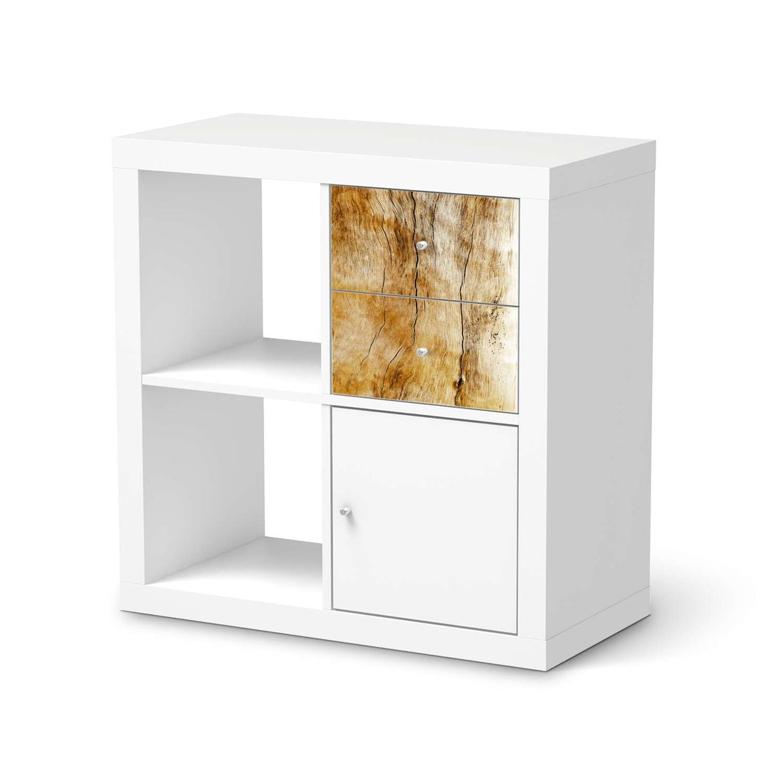 Möbelfolie Unterholz - IKEA Kallax Regal Schubladen  - weiss