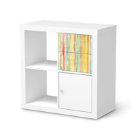 Möbelfolie Watercolor Stripes - IKEA Kallax Regal Schubladen  - weiss