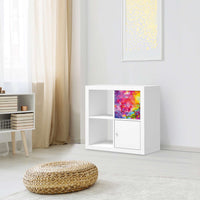 Möbelfolie Abstract Watercolor - IKEA Kallax Regal Schubladen - Wohnzimmer