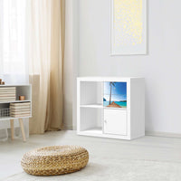 Möbelfolie Caribbean - IKEA Kallax Regal Schubladen - Wohnzimmer