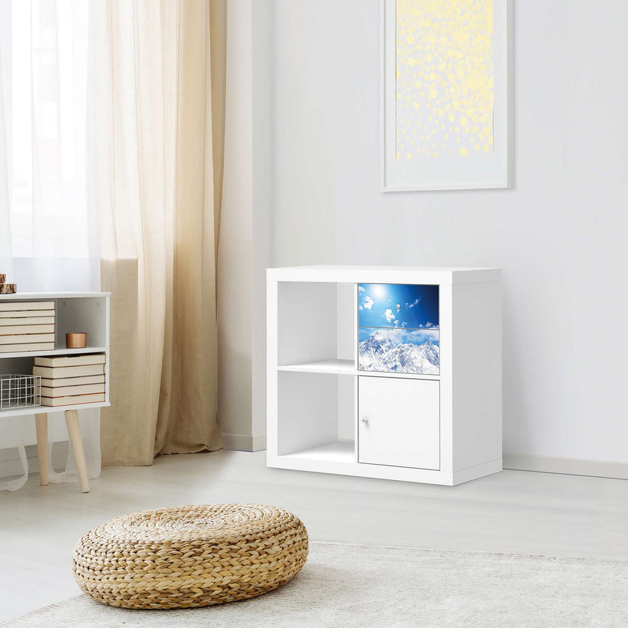 Möbelfolie Everest - IKEA Kallax Regal Schubladen - Wohnzimmer