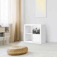 Möbelfolie Penguin Family - IKEA Kallax Regal Schubladen - Wohnzimmer