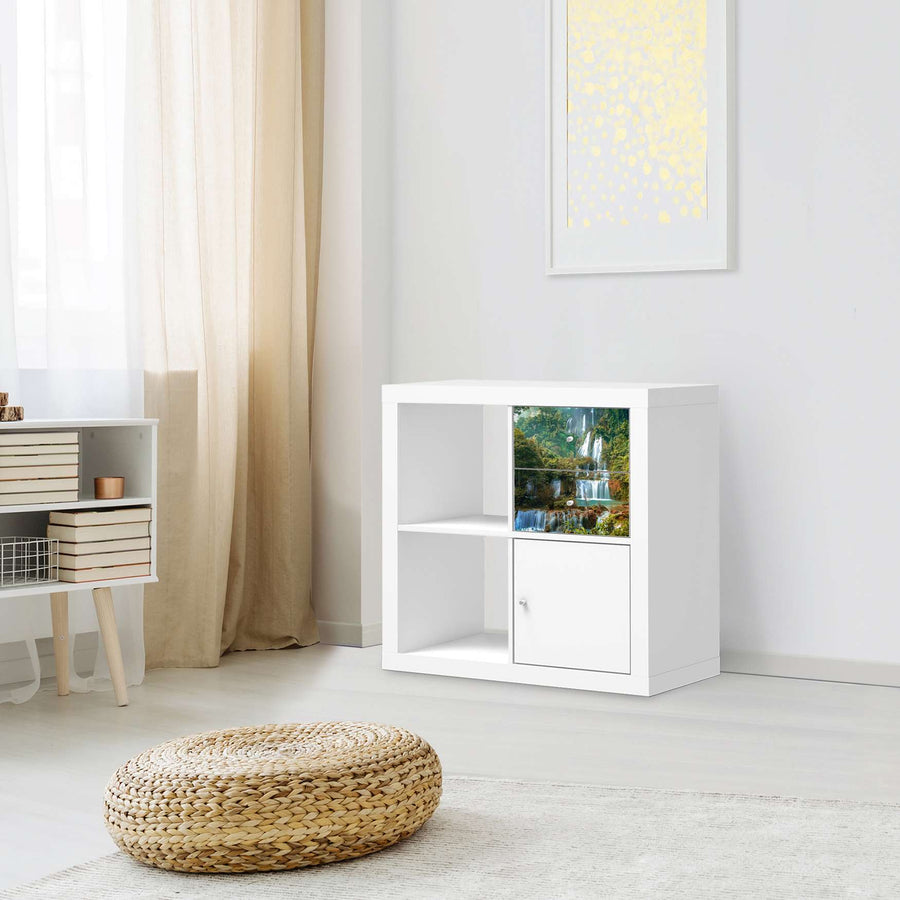 Möbelfolie Rainforest - IKEA Kallax Regal Schubladen - Wohnzimmer