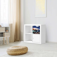 Möbelfolie Seaside - IKEA Kallax Regal Schubladen - Wohnzimmer