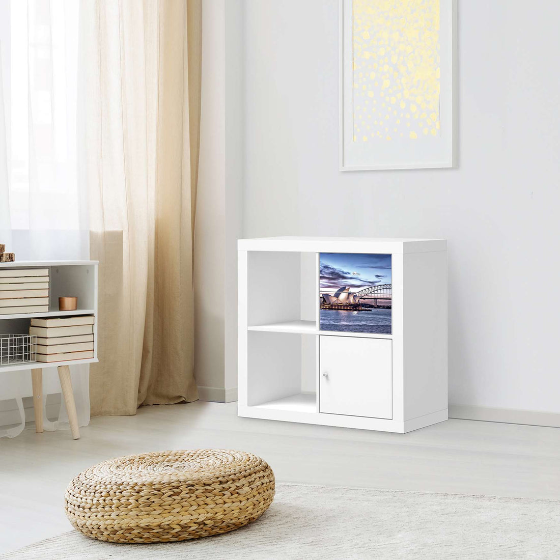 Möbelfolie Sydney - IKEA Kallax Regal Schubladen - Wohnzimmer