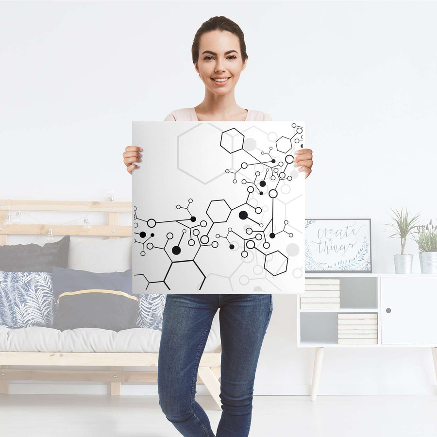 Möbelfolie Atomic 1 - IKEA Lack Tisch 55x55 cm - Folie
