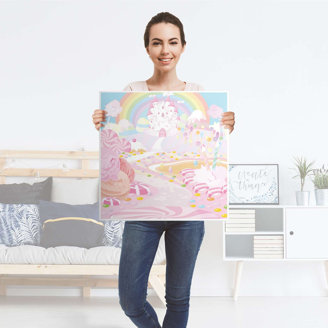 Möbelfolie Candyland - IKEA Lack Tisch 55x55 cm - Folie