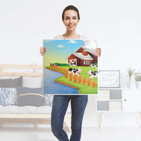 Möbelfolie Cowfarm 2 - IKEA Lack Tisch 55x55 cm - Folie