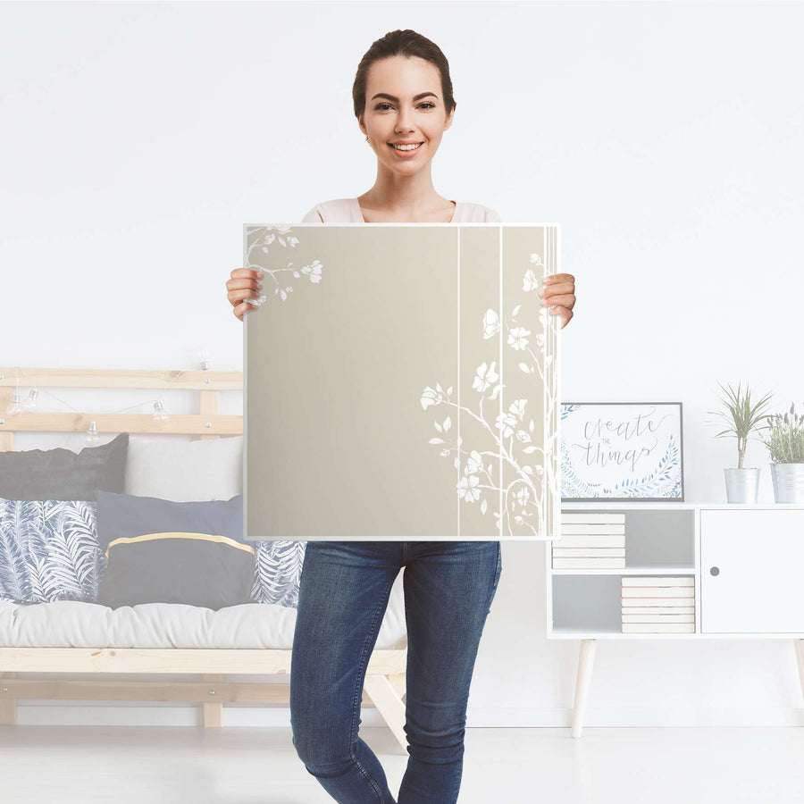 Möbelfolie Florals Plain 3 - IKEA Lack Tisch 55x55 cm - Folie